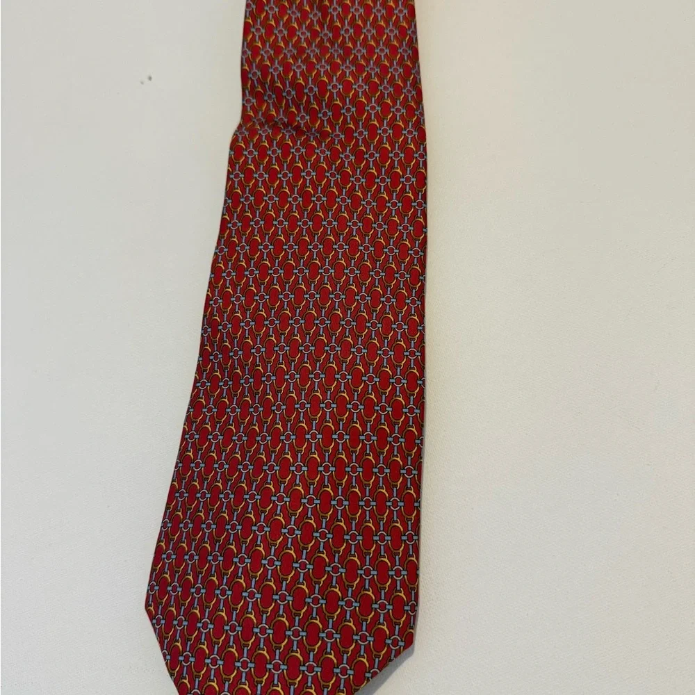 Beaufort‎ Elegant Red Patterned Men's 100% Silk Tie
